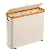 Cesta de papel higiénico de diseño elegante, organizador inteligente y funcional para hasta 12 rollos, mejora la estética del baño (negro)