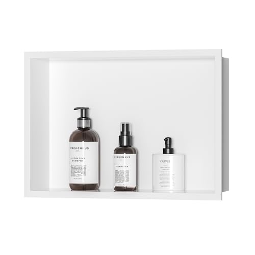 Neodrain 18x12Inch White Stainless Steel Shower Niche - No Tile N...