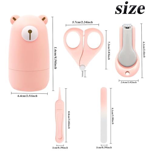 Lyfengdeam 2 Set Nail Cosmetic Nail Baby Nail kit Newborn Manicure Tools Baby Grooming Nail Clippers Anti-Jamming Care Baby Grooming kit Supplies Stainless Steel - Image 3