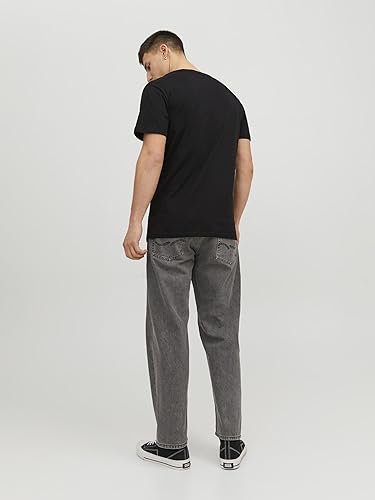 JACK & JONES T-Shirt Logo Crew Neck T-Shirt, Schwarz (Black), X-Small (Packung mit 2) 3