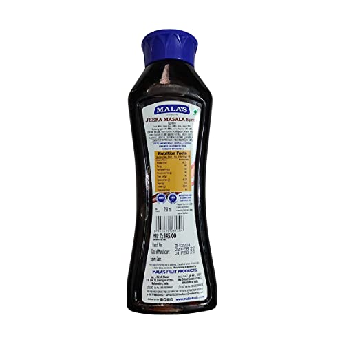 Mala's, Jeera Cordial , 750 Millilitre