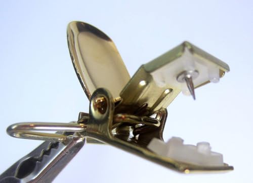 Image of Holdup Silver No-Slip replacement suspender patented clips (12, 1 1 /8)