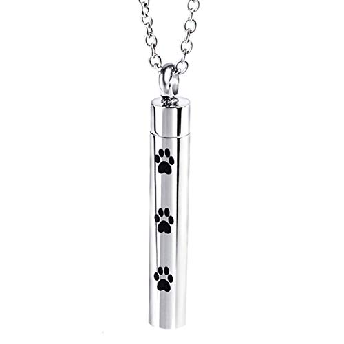 Chien bone pendentif cendres pour apaiser le deuil animalier en acier