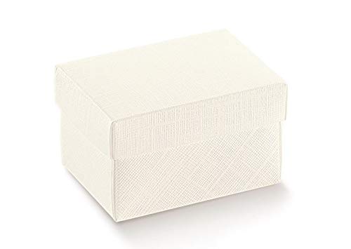 10 Pz Scatola In Carta Seta Bianco Con Coperchio Ideale Per Piccoli Articoli Regalo 50x50x50mm 8007402564729