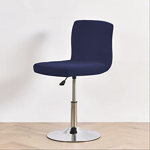 Housse de tabouret de bar extensible pour rénover un dossier bas usé - Lot de 2 bleu azul - 4