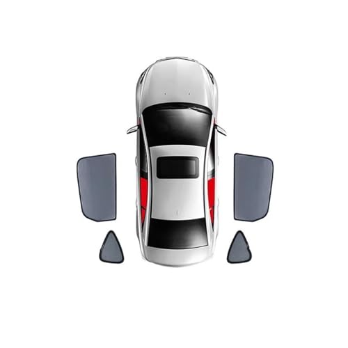 車用サンバイザー に適合する ボルボ V90 2017-2023 V 90 マグネット式カーサンシェードシールド フロントガラスガラスカバーフレームカーテンウィンドウサンシェード スクリーン(Rear Triangular)