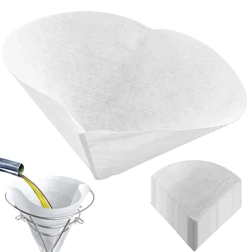 AIYoo 20 Filter Cones,Non Woven 4.5 Fryer Oil Filters,Filter Cone Grease for Restaurants,Cafes,Food Trucks,Hotels,Food Cooking Filter Cones for Maple Syrup Making,Coffee,Oil,Juices,Beeswax