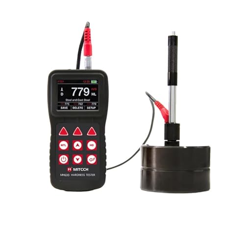 KKKMart Digital MH600 HL HB HRB HRC HRA HV HS Metal Hardness Teste Can Store 500 Groups Hardness Values Scale Color LCD Display for Steel Iron Bronze Copper 10 Materials