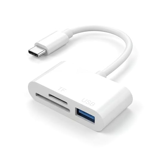 USB C SD Card Reader Adapter, 3-in-1 Memory Card Reader Dual Slots with USB Camera Adapter, Digital Camera Adapter