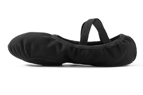 missfiona Ballet Shoes Women Stretch Canvas Performa Dance Slipper Split Sole Dance Flat for Adult2