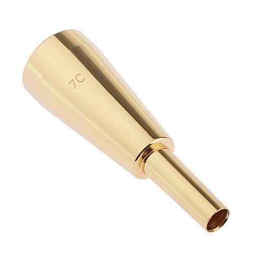 Gazechimp Trumpet Mouthpiece Replacement 7C Size Gold/Silver Musician Instrument Accessory To Beginner Advanced Players, Golden #TOP23