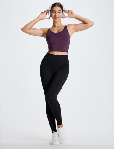 Image of THE GYM PEOPLE Womens' Sports Bra Longline Wirefree Padded with Medium Support