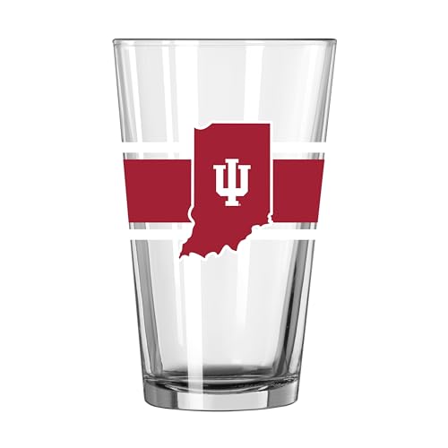 Image of Logo Brands NCAA 16 oz Pint Glass - Durable Glass With Bold Team Color- Chip-Resistant Rim Drinkware For Fans, Tailgates, Home Bars & Everyday Use