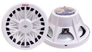 SUBWOOFER IMPERMEABILE PYLE PLMRW12 12" 30,00 CM 300 MM BIANCO PER BARCA ZATTA O PISCINA O LOCALE ALL'APERTO, BOBINA SINGOLA DA 4 OHM DA 300 WATT RMS E 600 WATT MAX