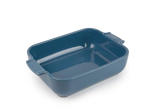 PEUGEOT - Plat Four En Céramique Rectangulaire - 25 cm x 16,8 cm x 6,2 cm - Contenance : 1,4 L - Garanti 10 Ans - Fabrication Française - Coloris Light Blue