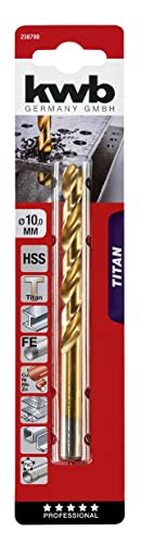 kwb Titan HSS Metal Drill Bit diameter 10 mm with Special Point Geometry, Extended Tool Life - Image 2