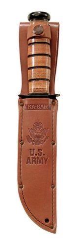 Ka-Bar Army Leather Sheath, 7-Inch, Brown