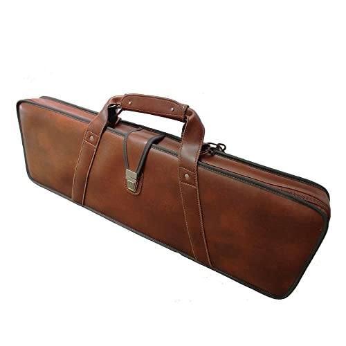 Acropolis Ecoleather Shotgun Case - 29.9” Hard Shell Gun Case With Secure Lock - Handmade Eco Leather Case For Shotgun Protection Case & Hunting Accessories