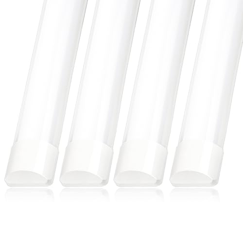 BrightFly Sundertech - Juego de 4 regleta LED (150 cm, 45 W, blanco frío, 6500 K, tubos luminosos para garaje, almacén, estacionamiento, oficina, taller, iluminación de cocina