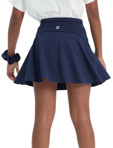 PATPAT Girls Sports Set, Girls Tennis Skirt & 2-in-1 Shorts, Size US8/S2