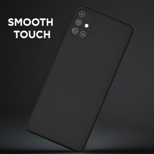 Image of Outlouders Back Cover for Samsung Galaxy M51 | Camera Protection | Durable Soft Matte Silicone Bumper Case (Black)