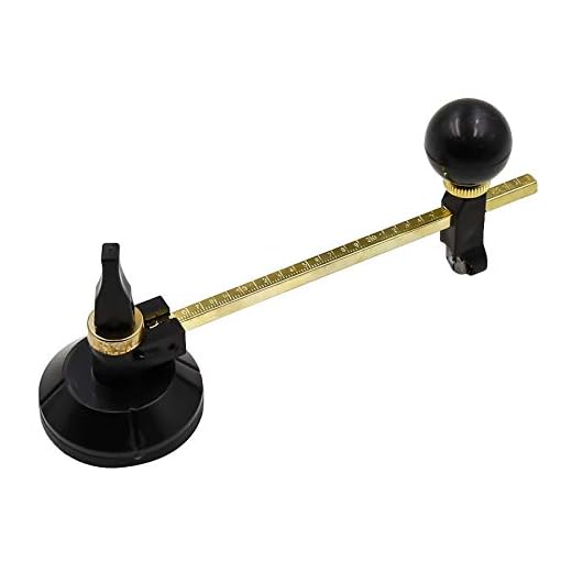 Rannb Circular Glass Cutter 30cm/ 11.8" Max.Round Dia Adjustable Compasses Type Suction Cup Cutter
