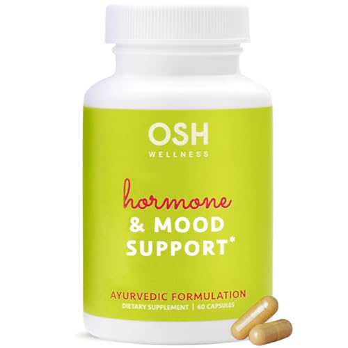 OSH Wellness Ayurvedic Hormone Balance for Women | with Ashwagandha, Rhodiola, Shatavari & More | Mood, Sleep, & Stress Support | Cortisol Supplement | Perimenopause Relief | 100% Organic | 60 Count