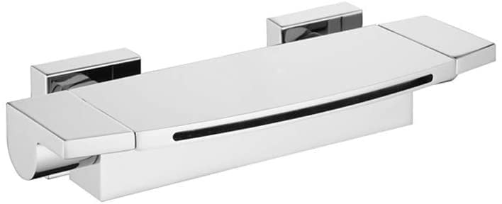 SnamicE Grifos de Ducha de Pared de latón Cromado con Cascada para bañera, grifos de bañera con Doble Apertura y Doble Control con Ducha de Mano, Juego de Ducha de Lujo, C, D,D