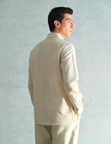 Image of Arrow Solid Slim Fit Formal Shirts for Men - Full Sleeve Shirt for Man