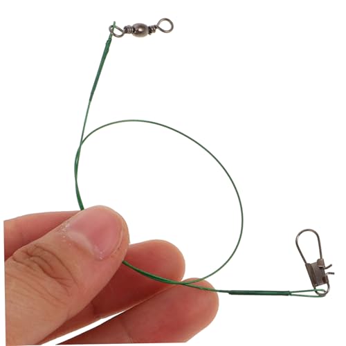 40pcs Fishing Wire Leaders con doble cierre alta resistencia miniatura 3