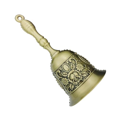 Zuasdvnk Clochette à Main, Petite Clochette – Vintage – Cloche de Chevet en Vintage, décoration esthétique de Luxe, Cloche d'appel à la Main en Laiton pour Mariages, hôtels, Cuisine