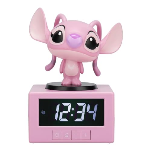 Réveil Disney Ange Rose Paladone 11,9 cm, idée cadeau anniversaire fille et enfant