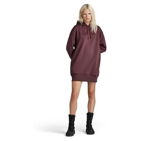 G-Star Women's Purple Flock Hooded Sweat Dress Cover