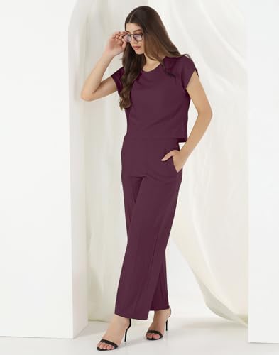 Image of Selvia Women's Tops and Trouser Co ord Set| Lycra Dress for Woman Stylish