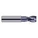 YG-1 EG909040 Carbide Alu-Power Corner Radius End Mill with Neck, 2 Flute, Stub Cut Length, TiCN Finish, 50 mm Length, 4.0 mm