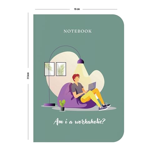 Image of KAANUKA A5 Notebook, 172 Pages, 80 GSM, Ruled, Themed Journals, Notebook For Home, Office, Personal Diary With Trackers, Best For Gifting
