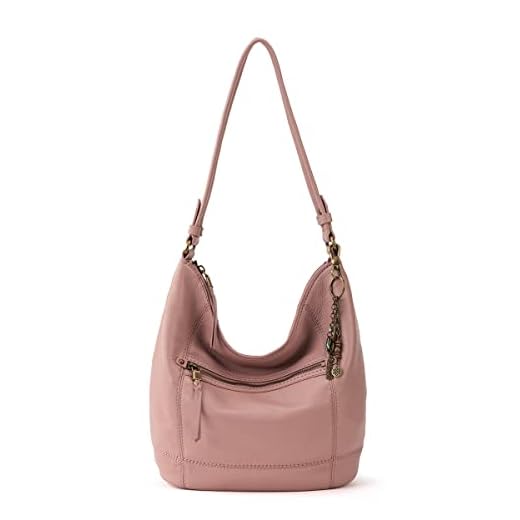 The Sak womens Silhouette, Sequoia Hobo Bag in Leather Soft Slouchy Silhouette Timeless Elevated Design, Vintage Coral, One Size US
