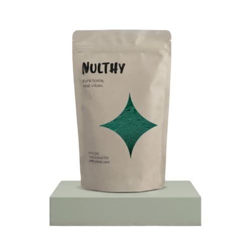 NULTHY 1kg - Espirulina en Polvo, Alga 100% Natural, Fuente de Proteína Vegetal, Ideal Batidos Verdes