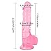 Small Beginner Double Pleasure Realistic Soft Silicone Toys 9inch for Women Men,Flexible Suction Cup for Handfree Couples Adjustable Waist Pants,Comfortable Couples Role Play FD124FSG1 (Pink)