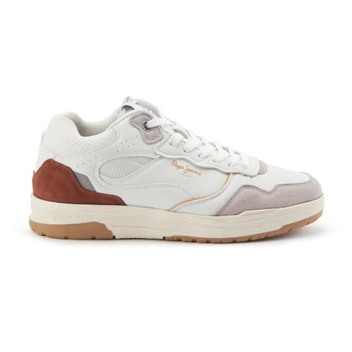 Image of Pepe Jeans Mens Pms00055 Off White Sneaker