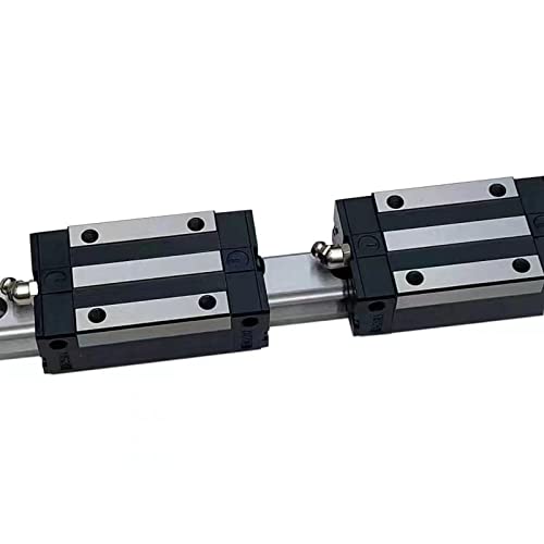 Coavoo HG25 CNC Linear Rail 1PCS HGH25 68.11 inch / 1730mm Length 25mm Width Square Linear Slide Guideway Rail + 2PCS HGH25 CA Carriage Bearing Slider Sliding Block Kit for DIY CNC Routers