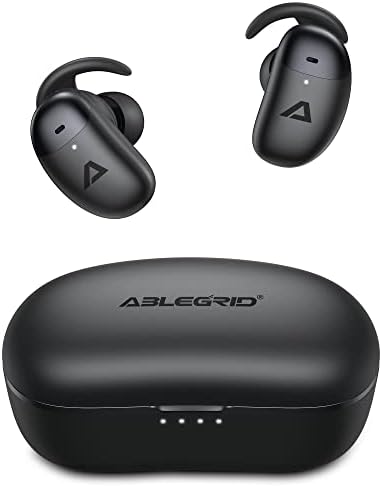 Active Noise Cancelling Wireless Earbuds, ABLEGRID ANC in-Ear Bluetooth Headphones Touch Control with Wireless Charging Case Waterproof Sport Earphones Built in Mics Deep Bass 28H Playtime – Black