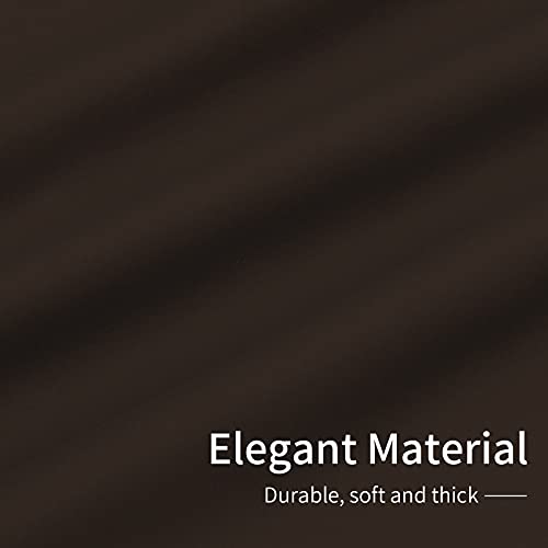 Image of Easy-Going Blackout Curtains for Bedroom, Solid Thermal Insulated Grommet and Noise Reduction Window Drapes, Room Darkening Curtains for Living Room, 2 Panels(42x63 in, Dark Brown)