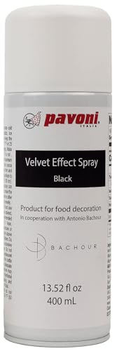 Pavoni Antonio Bachour Black Velvet Spray Food Coloring 13.52 Fluid Ounces (400 Milliliters)