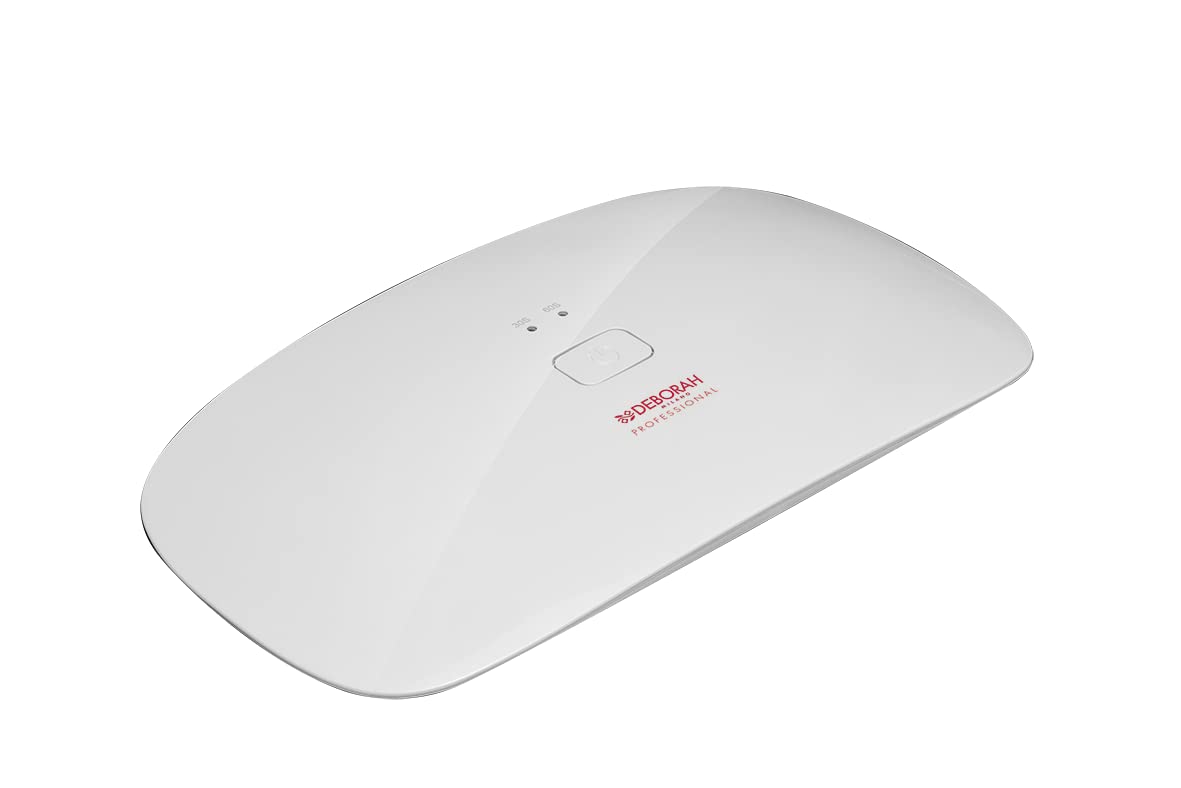 Deborah Milano Lampe UV/LED pour vernis semi-permanent 24 W avec minuterie automatique, portable et pliable, donne une manucure professionnelle à la maison