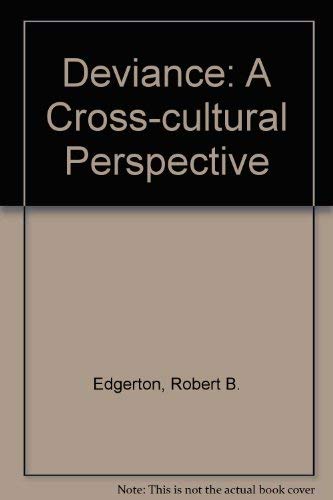 Buy Deviance: A Cross-cultural Perspective — BookShops.in