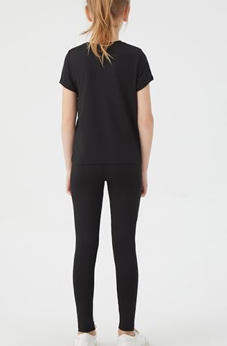 Image of DANI CHINS Girl Athletic Shirt and Compression Leggings Set for Casual Workout Sports