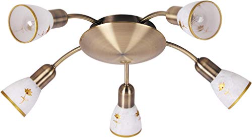 RABALUX 6356 Art Flower, Faretto 5 faretti marrone...