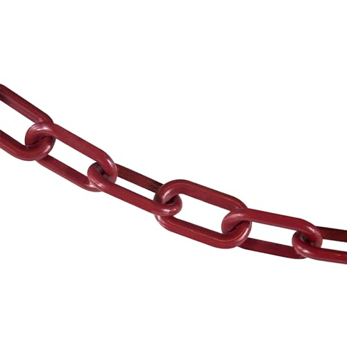 Image of Mr. Chain Plastic Barrier Chain, Crimson, 100 ft Length (50058-100)