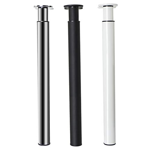 SZYW Patas De Mesa 70-120cm Ajustables Patas De Escritorio Plegables Patas para Muebles Extensible Patas De Repuesto De Acero (Negro, Blanca, Plateado)